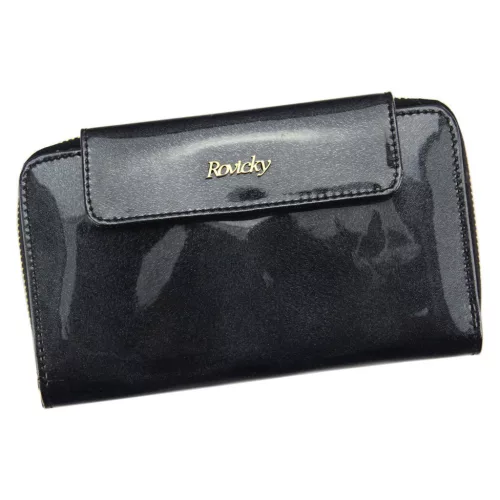 Rovicky 8808-MIR RFID fekete női bőr pénztárca 17 x 10 x 3.5 cm