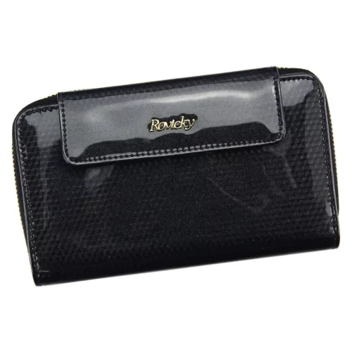 Rovicky 8808-SBR RFID fekete női bőr pénztárca 17 x 10 x 3.5 cm