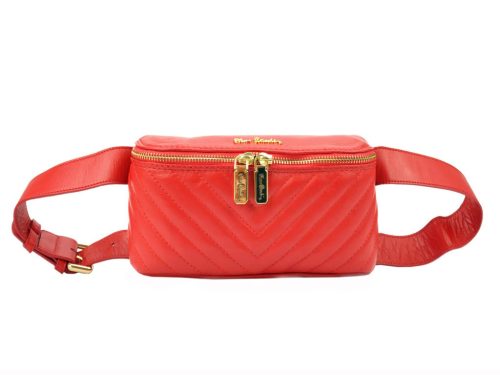 Pierre Cardin FRZ 1660 SAVAGE piros női bőr övtáska, crossbody 22 x 11 x 7 cm