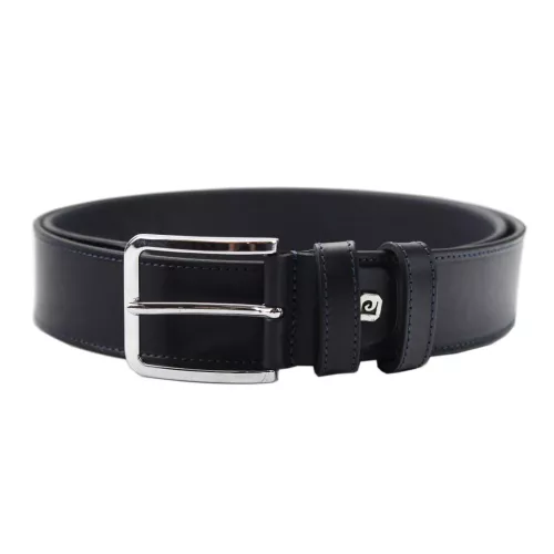Pierre Cardin PSN 6210 sötétkék férfi bőr öv 4 cm