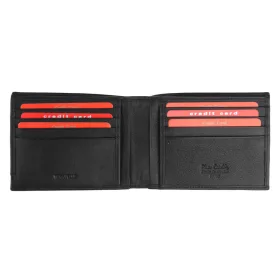  Pierre Cardin TILAK37 8804 fekete-kék férfi bőr pénztárca 12,5 x 9,2 cm