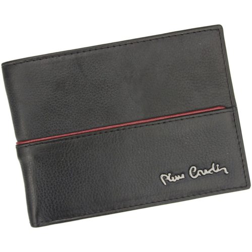 Pierre Cardin TILAK38 8806 RFID fekete-piros férfi bőr pénztárca 12.5 x 9.5 x 2 cm