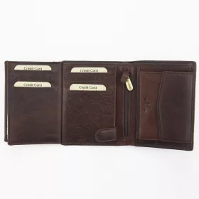   EL FORREST 859-22 RFID barna férfi bőr pénztárca 10 x 13 x 2.5 cm