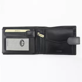   EL FORREST 892-67 RFID fekete férfi bőr pénztárca 12 x 9.5 x 2.5 cm