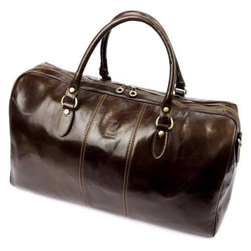 Gregorio 130/0788 sötétbarna bőr utazótáska 55 x 28 x 26 cm