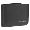 Pierre Cardin TILAK35 324 RFID fekete-piros férfi bőr pénztárca 12 x 9,5 cm