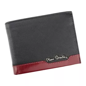   Pierre Cardin TILAK37 325 RFID fekete-piros marhabőr férfi pénztárca 12 x 9.5 cm