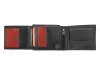 Pierre Cardin TILAK37 325 RFID fekete-piros marhabőr férfi pénztárca 12 x 9.5 cm