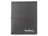 Pierre Cardin TILAK38 326 RFID fekete-piros férfi bőr pénztárca 10.5 x 12.7 x 2.8 cm