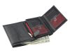 Pierre Cardin TILAK38 326 RFID fekete-piros férfi bőr pénztárca 10.5 x 12.7 x 2.8 cm