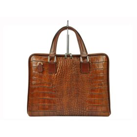 Camilla 777 COCO konyak női bőr aktatáska 40 x 31 x 6 cm