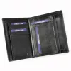 Rovicky RV-7870 fekete férfi bőr pénztárca 10 x 13.3 x 3 cm