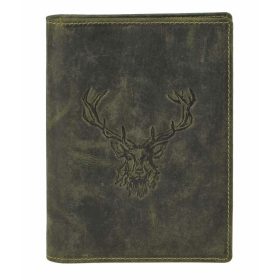 Greenburry bőr útlevéltartó szarvas mintával