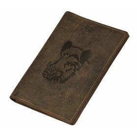 Greenburry bőr útlevéltartó vaddisznó mintával