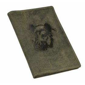Greenburry bőr útlevéltartó vaddisznó mintával