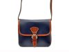 Gregorio 112 navy-barna női bőr válltáska, oldaltáska 17 x 14.5 x 7.5 cm
