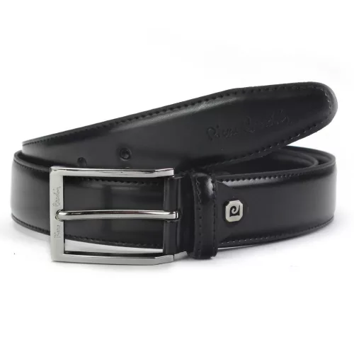 Pierre Cardin PSN 8034 BLACK férfi bőr öv 120 cm x 3.3 cm