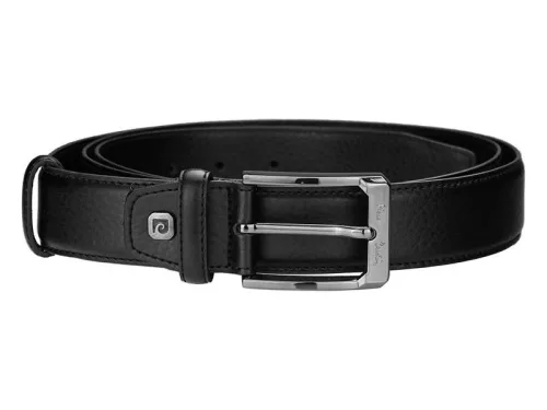 Pierre Cardin 5011 ROB01 fekete férfi marhabőr öv 125 x 3.5 cm