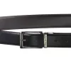 Pierre Cardin FWJX5 fekete-barna forgatható férfi bőr öv, derékszíj 115 x 3.5 cm