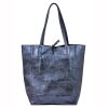 Patrizia 419-013-02 MET kék női bőr kézitáska, shopper 37 x 38 x 13 cm