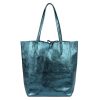 Patrizia 419-013-02 MET kék női bőr kézitáska, shopper 37 x 38 x 13 cm