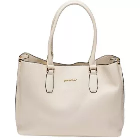   Pierre Cardin bézs rostbőr női kézitáska, válltáska 35,5 x 27,5 x 11 cm