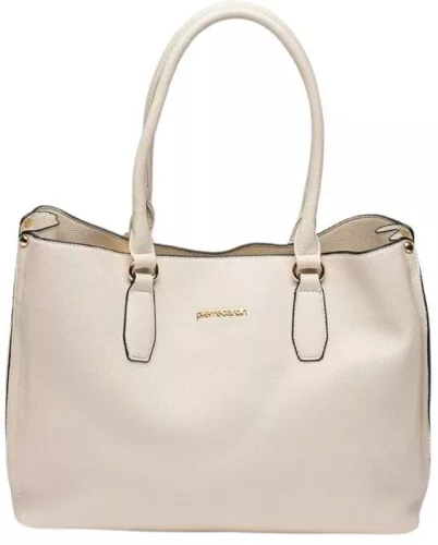 Pierre Cardin bézs rostbőr női kézitáska, válltáska 35,5 x 27,5 x 11 cm