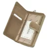 Patrizia FF-116 női mintás taupe színű bőr pénztárca, RFID 9,5 × 16,5 cm