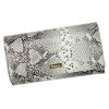 PATRIZIA SN-102 RFID szürke kígyóbőr mintás női bőr pénztárca 18.5 x 10 x 4 cm