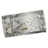 PATRIZIA SN-102 RFID szürke kígyóbőr mintás női bőr pénztárca 18.5 x 10 x 4 cm