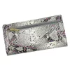 PATRIZIA SN-102 RFID szürke-pink kígyóbőr mintás női bőr pénztárca 18.5 x 10 x 4 cm