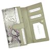 PATRIZIA SN-102 RFID szürke-pink kígyóbőr mintás női bőr pénztárca 18.5 x 10 x 4 cm