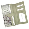 PATRIZIA SN-102 RFID szürke-pink kígyóbőr mintás női bőr pénztárca 18.5 x 10 x 4 cm