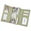 PATRIZIA SN-102 RFID szürke-pink kígyóbőr mintás női bőr pénztárca 18.5 x 10 x 4 cm