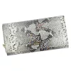 PATRIZIA SN-106 RFID szürke kígyóbőr mintás női bőr pénztárca 19 x 10 x 4 cm
