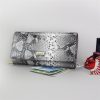 PATRIZIA SN-106 RFID szürke kígyóbőr mintás női bőr pénztárca 19 x 10 x 4 cm