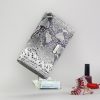 PATRIZIA SN-112 RFID szürke kígyóbőr mintás női bőr pénztárca 15.5 x 10 x 4 cm