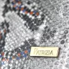 PATRIZIA SN-116 RFID szürke kígyóbőr mintás női bőr pénztárca 9.5 x 16.5 x 3.5 cm
