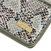 PATRIZIA SN-116 RFID szürke-pink kígyóbőr mintás női bőr pénztárca 9.5 x 16.5 x 3.5 cm