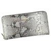 PATRIZIA SN-119 RFID szürke kígyóbőr mintás női bőr pénztárca 19.5 x 10.5 x 2.5 cm
