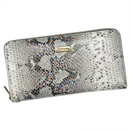 PATRIZIA SN-119 RFID szürke kígyóbőr mintás női bőr pénztárca 19.5 x 10.5 x 2.5 cm