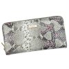 PATRIZIA SN-119 RFID szürke-pink kígyóbőr mintás női bőr pénztárca 19.5 x 10.5 x 2.5 cm