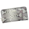 PATRIZIA SN-119 RFID szürke-pink kígyóbőr mintás női bőr pénztárca 19.5 x 10.5 x 2.5 cm