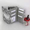PATRIZIA SN-122 RFID szürke-narancs kígyóbőr mintás női bőr pénztárca 19.5 x 10 x 4 cm