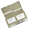PATRIZIA SN-122 RFID szürke-pink kígyóbőr mintás női bőr pénztárca 19.5 x 10 x 4 cm