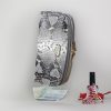 PATRIZIA SN-123 RFID szürke kígyóbőr mintás női bőr pénztárca 18.5 x 10 x 3.5 cm