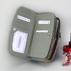 PATRIZIA SN-123 RFID szürke kígyóbőr mintás női bőr pénztárca 18.5 x 10 x 3.5 cm