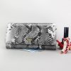 PATRIZIA SNR-100 RFID szürke kígyóbőr mintás női bőr pénztárca 18.5 x 9.5 x 4 cm