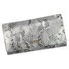 PATRIZIA SNR-102 RFID szürke kígyóbőr mintás női bőr pénztárca 18.5 x 10 x 4 cm