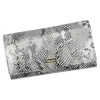 PATRIZIA SNR-102 RFID szürke kígyóbőr mintás női bőr pénztárca 18.5 x 10 x 4 cm